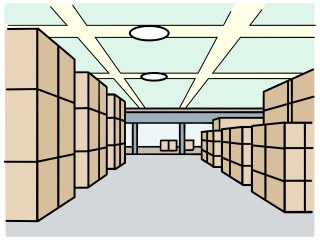 医薬品GDPの倉庫の床のひび